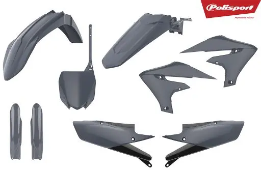 POLISPORT kompletní sada plastů YAMAHA YZF 250 19-23; YZF 450 18-22 barva šedá (POLISPORT kompletní sada plastů YAMAHA YZF 250 19-23; YZF 450 18-22)