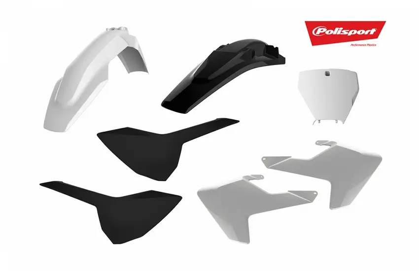 POLISPORT kompletní sada plastů HUSQVARNA TC/FC 16-18 v sadě přední tabulka (8665800002) barva černo bílá ( )