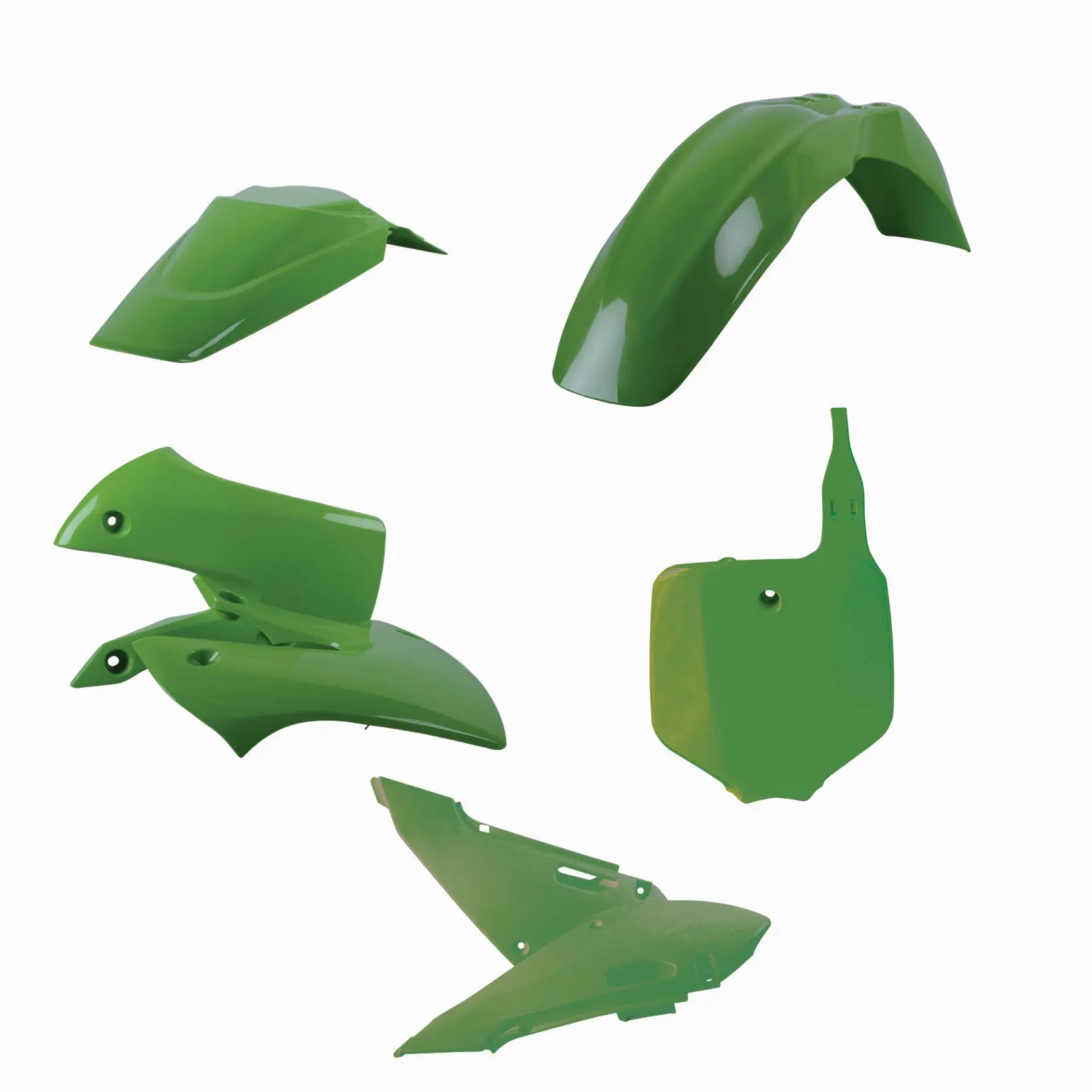 POLISPORT kompletní sada plastů KAWASAKI KX 65 00-25 v sadě přední tabulka (8661500010) barva zelená (POLISPORT kompletní sada plastů KAWASAKI KX 65)