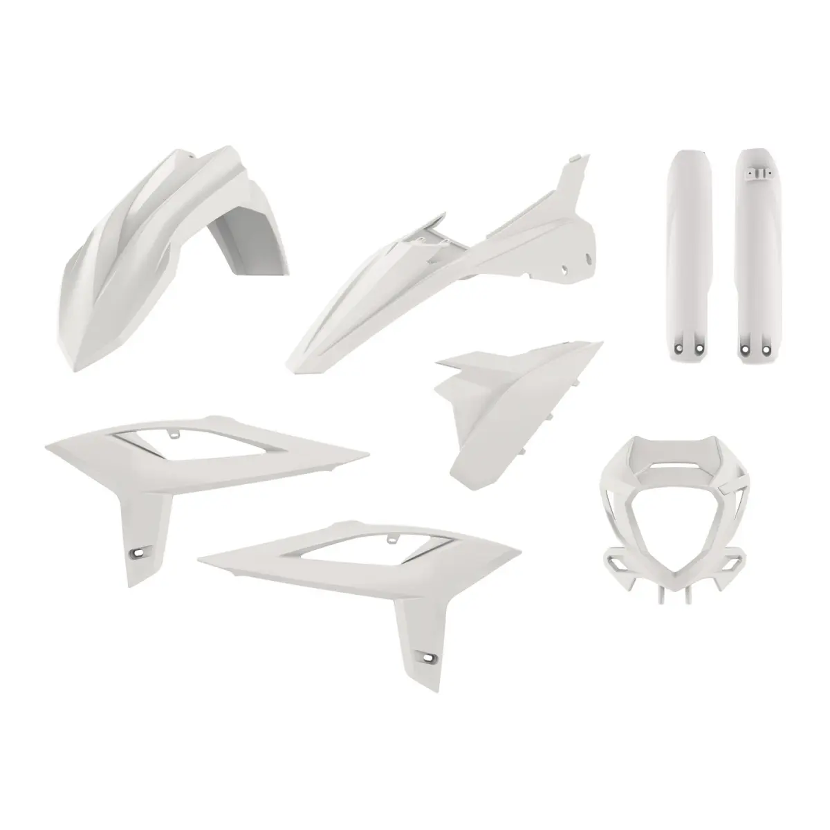 POLISPORT kompletní sada plastů (FULL KIT) BETA RR 2T/4T 20-22 v sadě kryt světla (8667300001) a kryty tlumičů (8425700001) barva bílá OEM