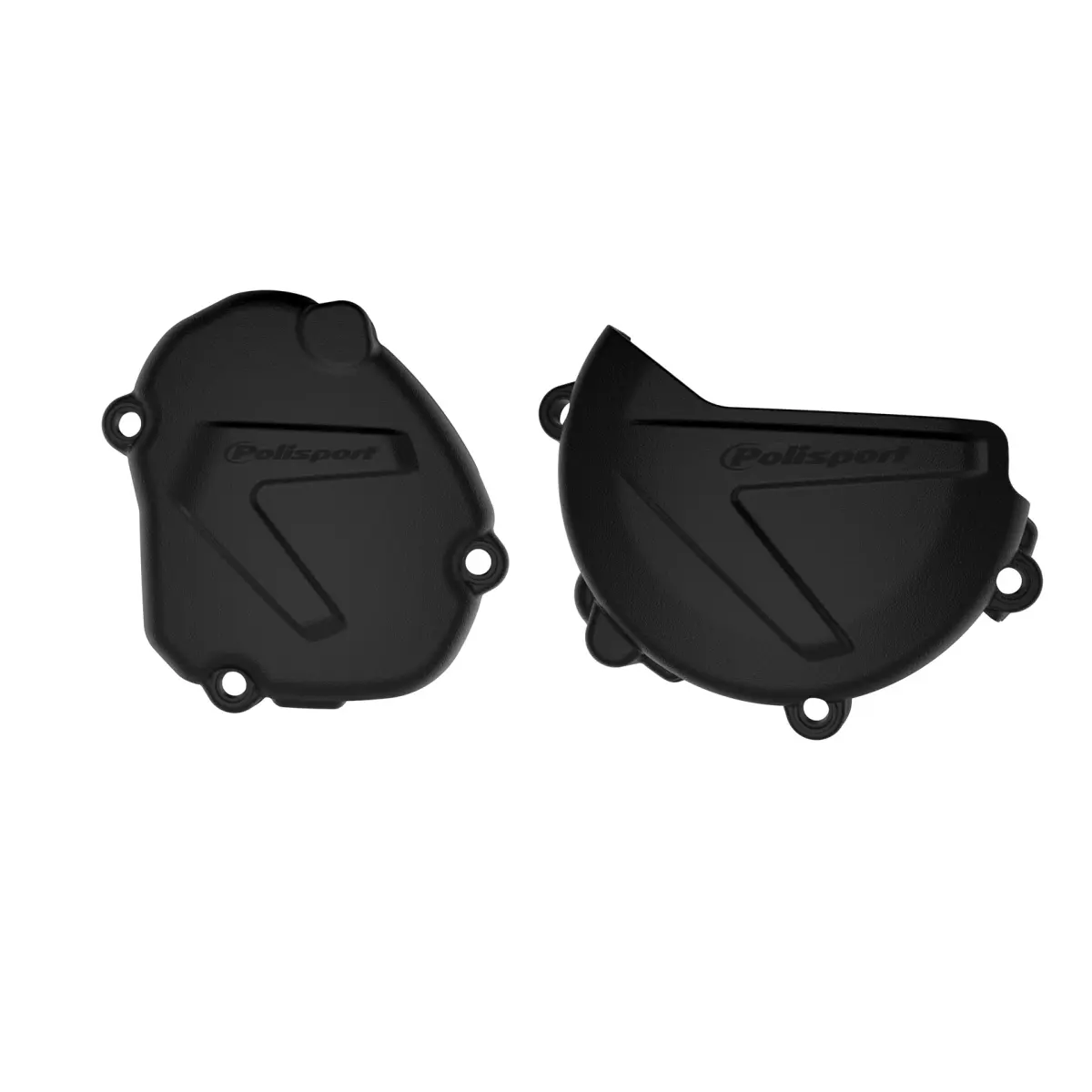 POLISPORT sada krytu alternátoru a spojky YAMAHA YZ 125 08-25 (8464400001+8463600001) barva černá ( )