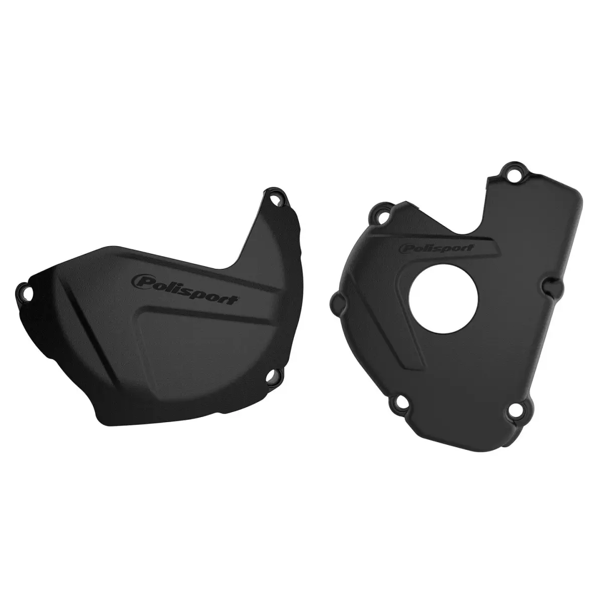 POLISPORT sada krytu alternátoru a spojky KAWASAKI KX 250F '17-'20 barva černá (8463800001+8435800001) (POLISPORT sada krytu alternátoru a spojky)