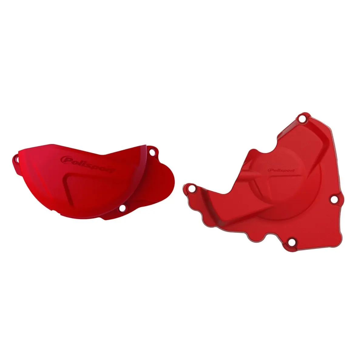 POLISPORT sada kryt víka alternátoru a kryt víka spojky HONDA CRF 250R '13-'17 barva červená (8461000002+8441100002) (POLISPORT sada kryt víka)