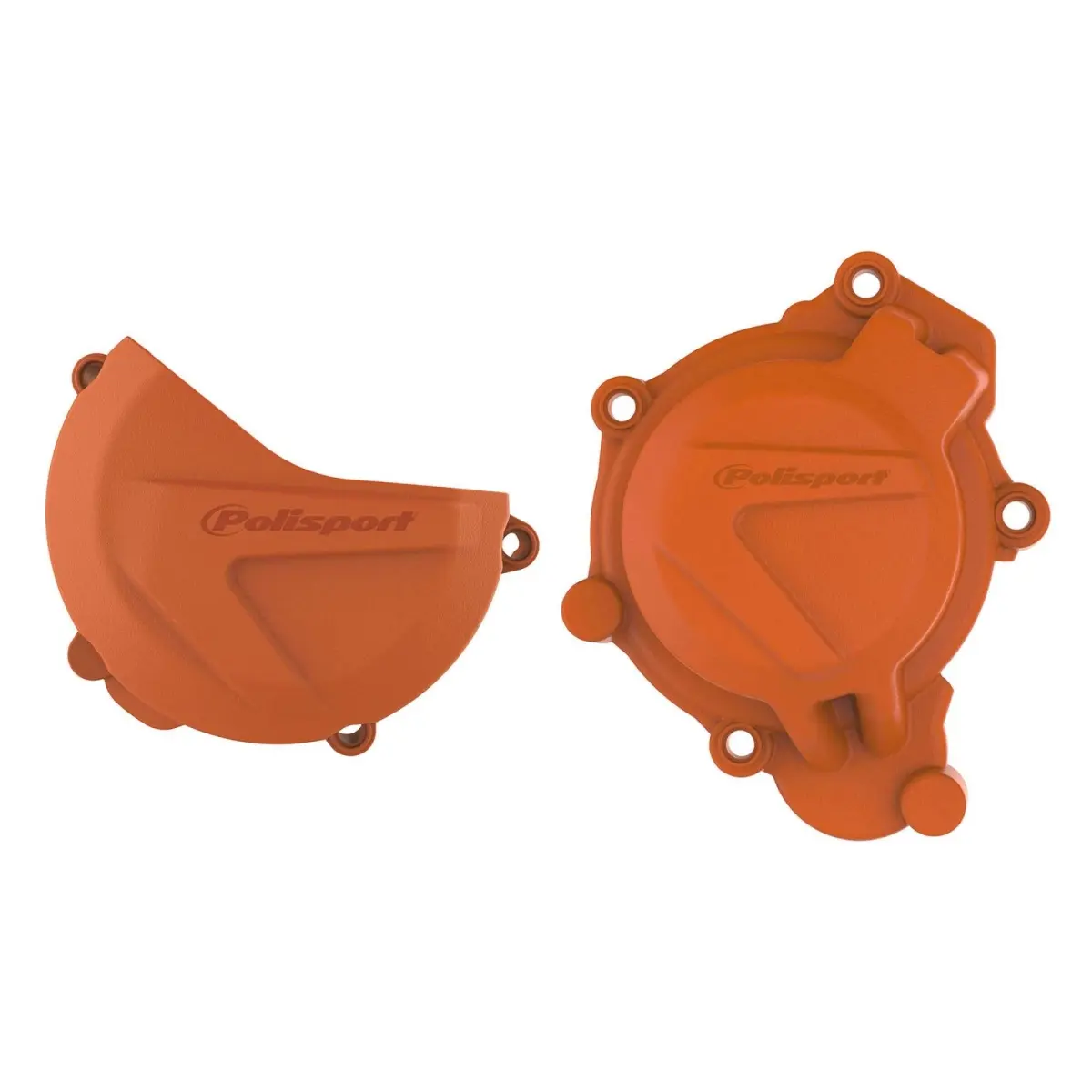 POLISPORT sada krytu alternátoru a spojky KTM SX/XC 125/150 16-18; HUSQVARNA TC 125 16-18 barva oranžová (8464100002+8460300002) (POLISPORT sada)