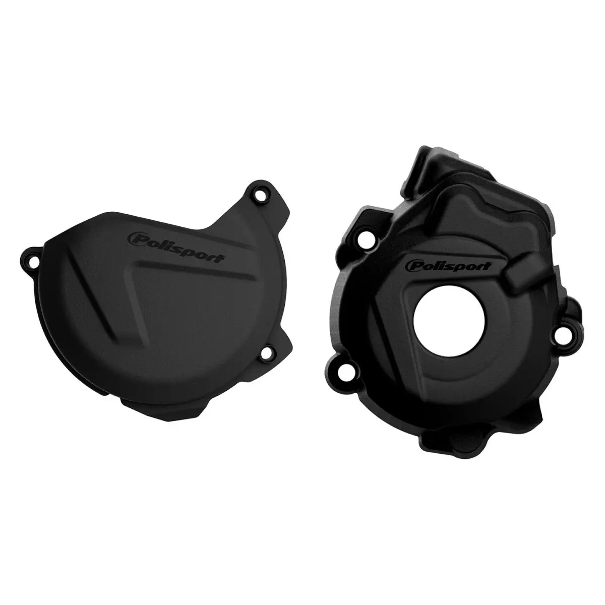 POLISPORT sada krytu alternátoru a spojky KTM SX-F/XC-F 250/350 13-15; HUSQVARNA FC 250/350 14-15 barva černá (8461500001+8447800001) ( )