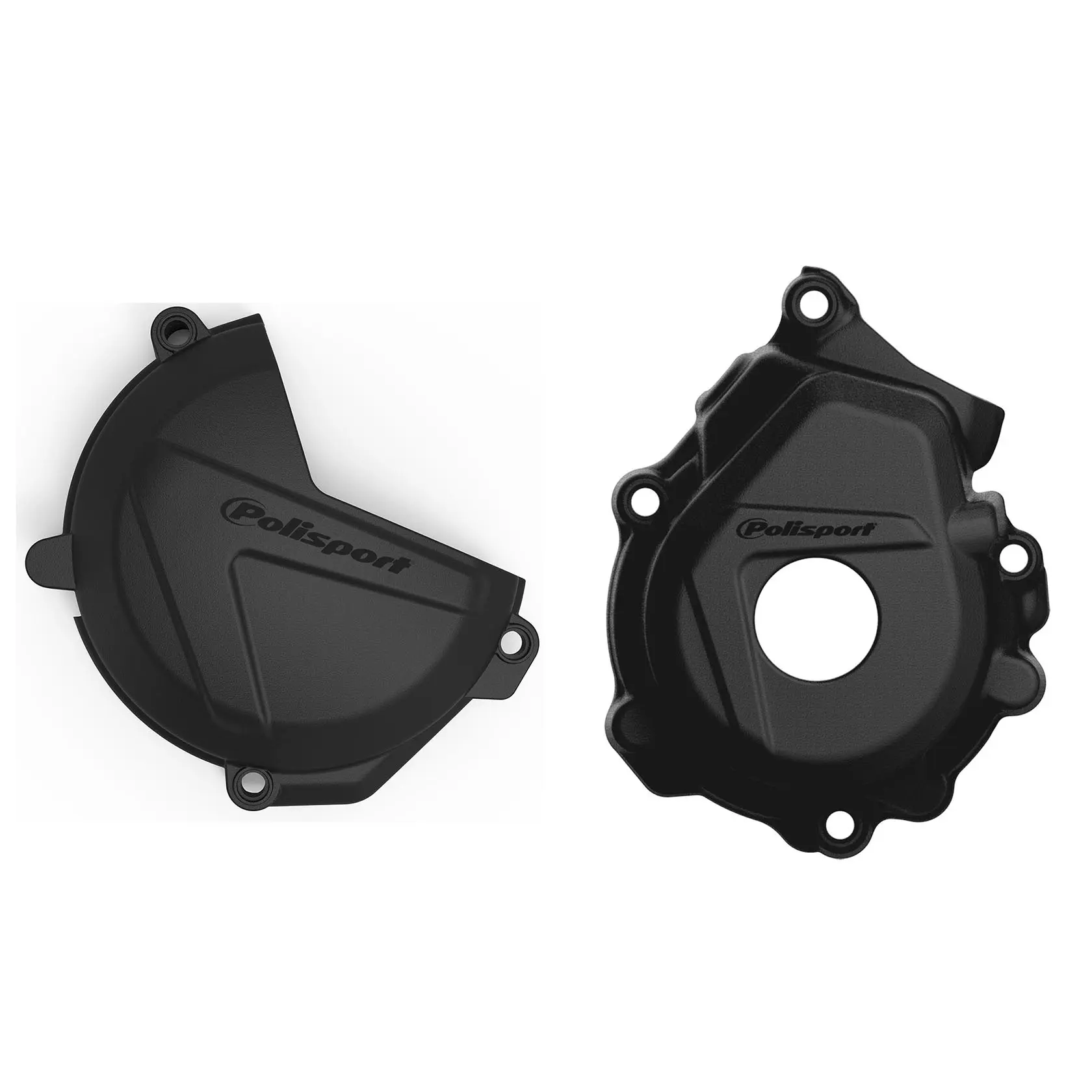 POLISPORT sada krytu alternátoru, spojky a vodního čerpadla KTM SX-F/XC-F 250/350 16-22; HUSQVARNA FC 250/350 16-22 barva černá