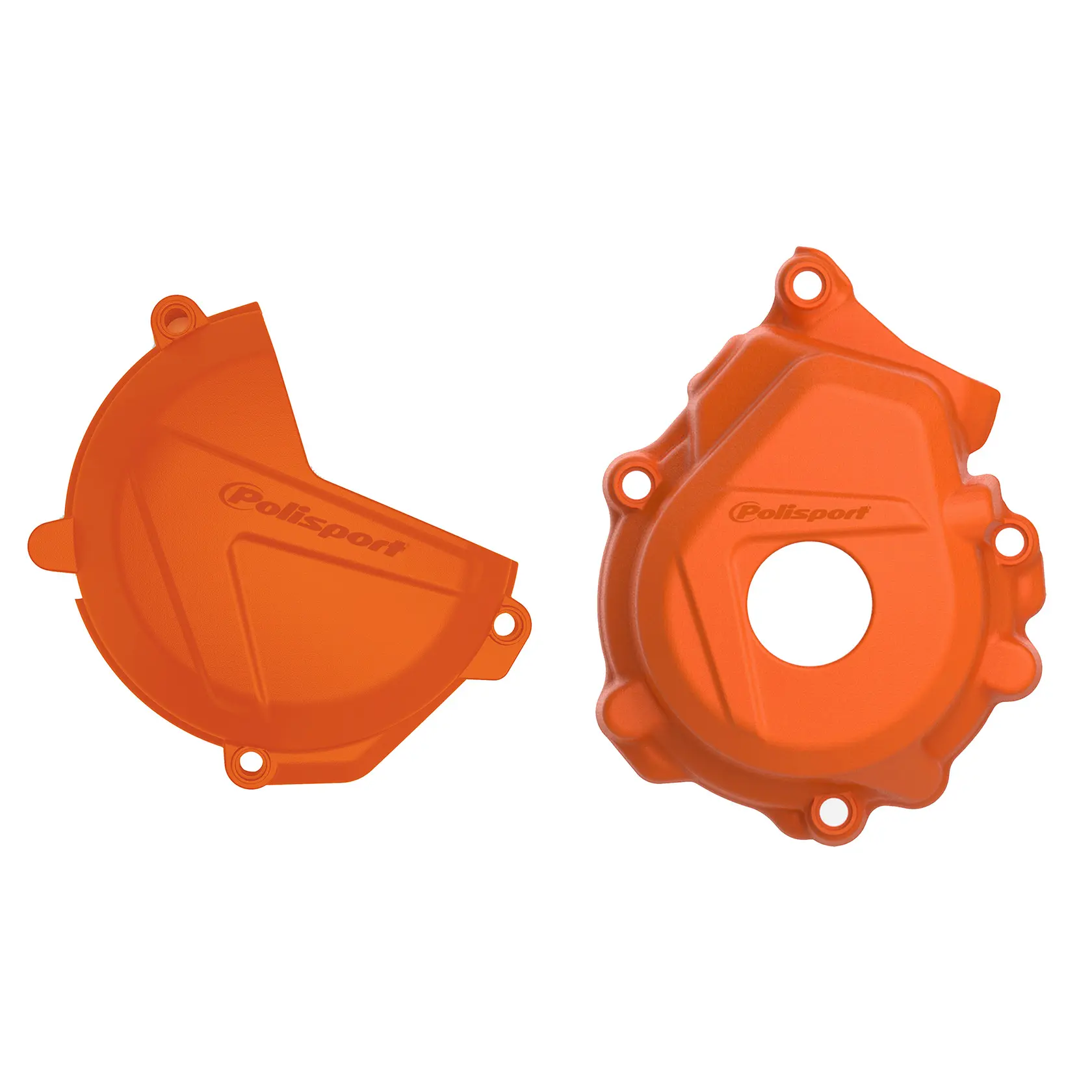 POLISPORT sada krytu alternátoru, spojky a vodního čerpadla KTM SX-F/XC-F 250/350 16-22; HUSQVARNA FC 250/350 16-22 barva oranžová