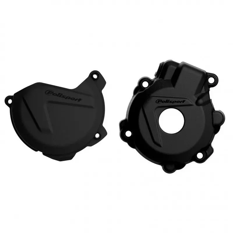 POLISPORT sada krytu alternátoru a spojky KTM EXCF/XCFW 250/350 14-16, HUSQVARNA FE 250/350 14-16 barva černá (8447800001+8461300001) (POLISPORT sada)