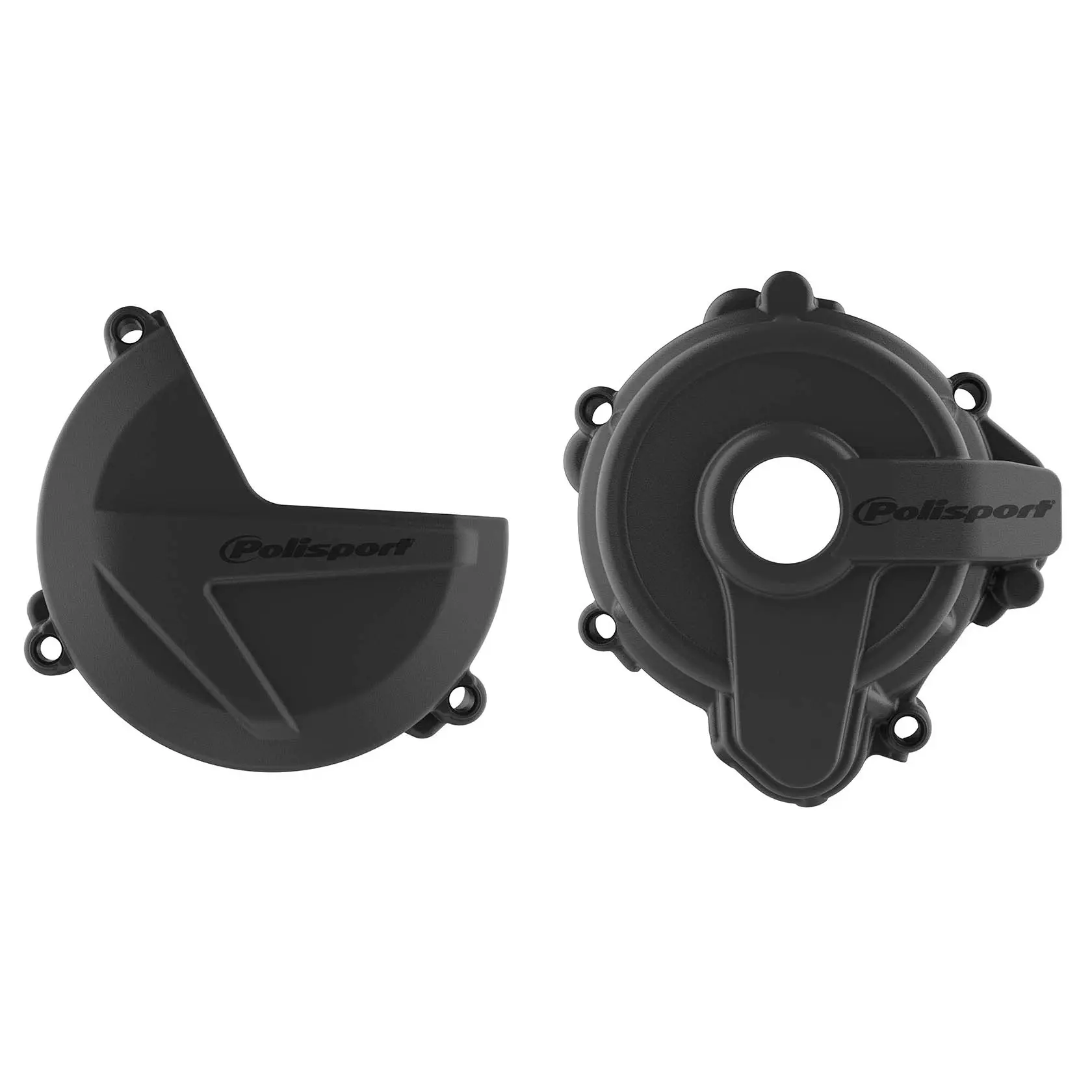 POLISPORT sada krytu alternátoru, spojky a vodního čerpadla SHERCO SE 250/300 16-26 barva černá (8466000001+8465400001+8484700001) (POLISPORT sada)