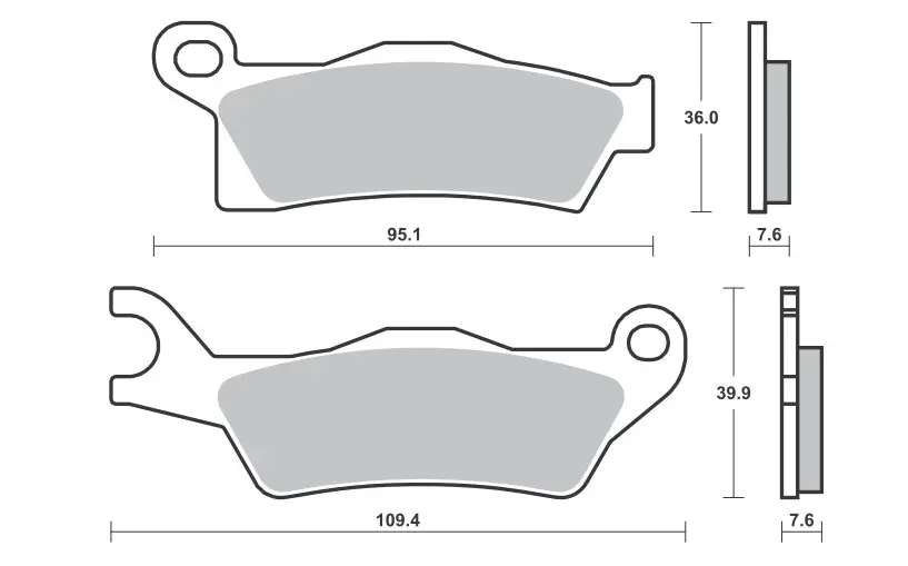 SBS brzdové destičky KH617 OFF-ROAD sintrované barva zlatá CAN-AM OUTLANDER 800 / 1000 12-, RENEGADE 1000 12-, pravý přední / zadní (SBS brzdové)
