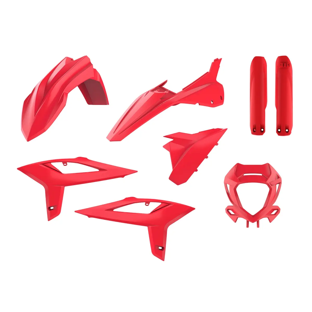 POLISPORT kompletní sada plastů (FULL KIT) BETA RR 2T/4T '20-'22 v sadě kryt světla (8667300004) a kryty tlumičů (8399100001) barva červená