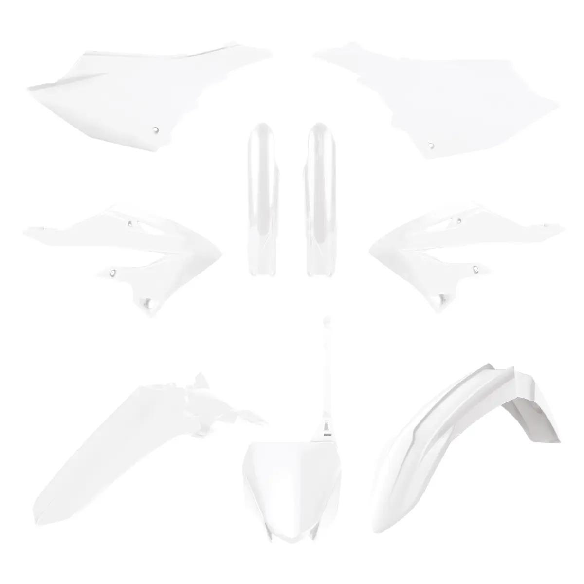 POLISPORT kompletní sada plastů (FULL KIT) YAMAHA YZ 125/250 22-26 v sadě přední tabulka (8666000008) a kryty tlumičů (8352000001) barva bílá ( )