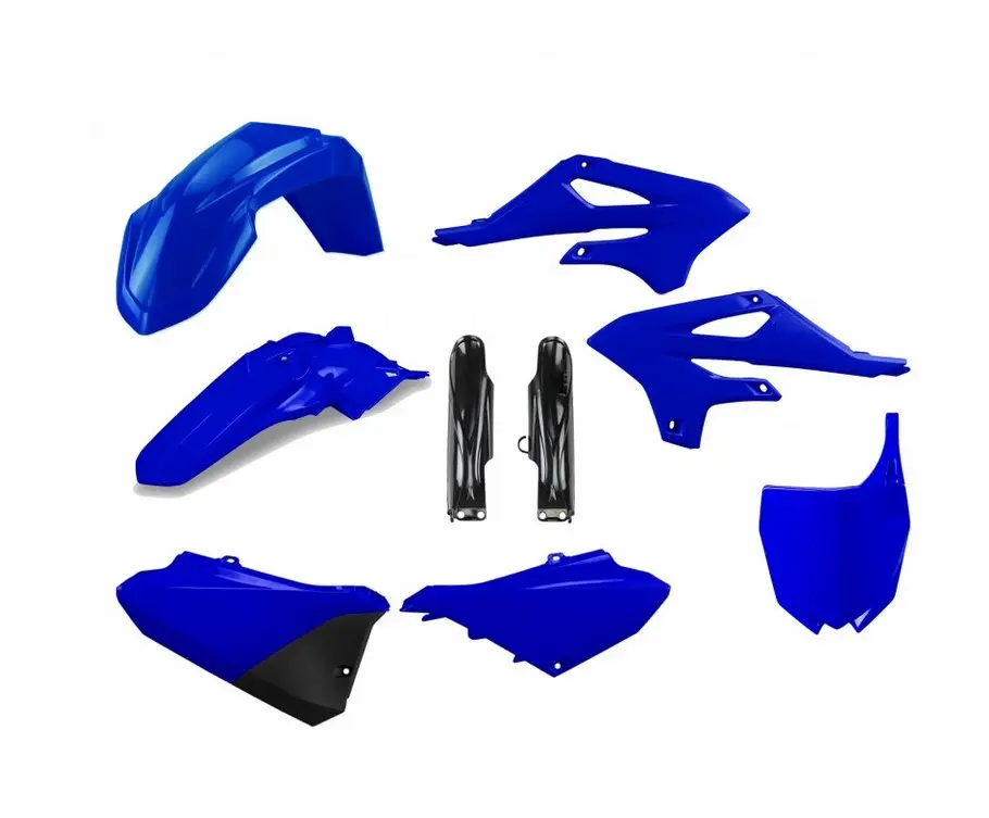 POLISPORT kompletní sada plastů (FULL KIT) YAMAHA YZ 85 22-26 v sadě přední tabulka (8671900001) a kryty tlumičů (8352600004) barva modrá OEM