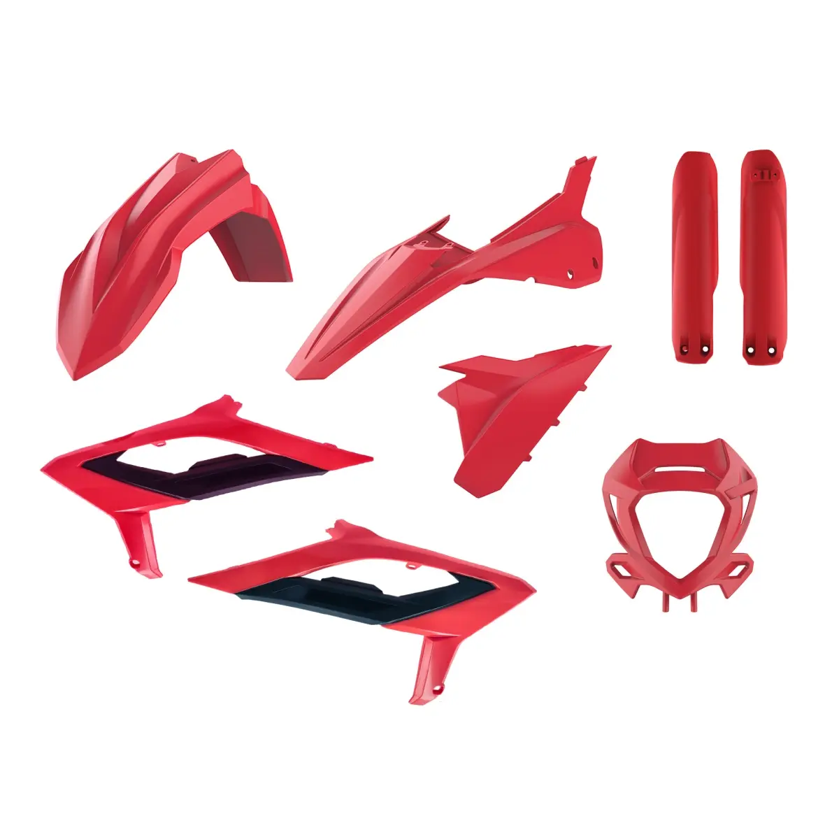 POLISPORT kompletní sada plastů (FULL KIT) BETA RR 2T/4T '23-'24 v sadě kryt světla (8667300004) a kryty tlumičů (8399100001) barva červeno černá