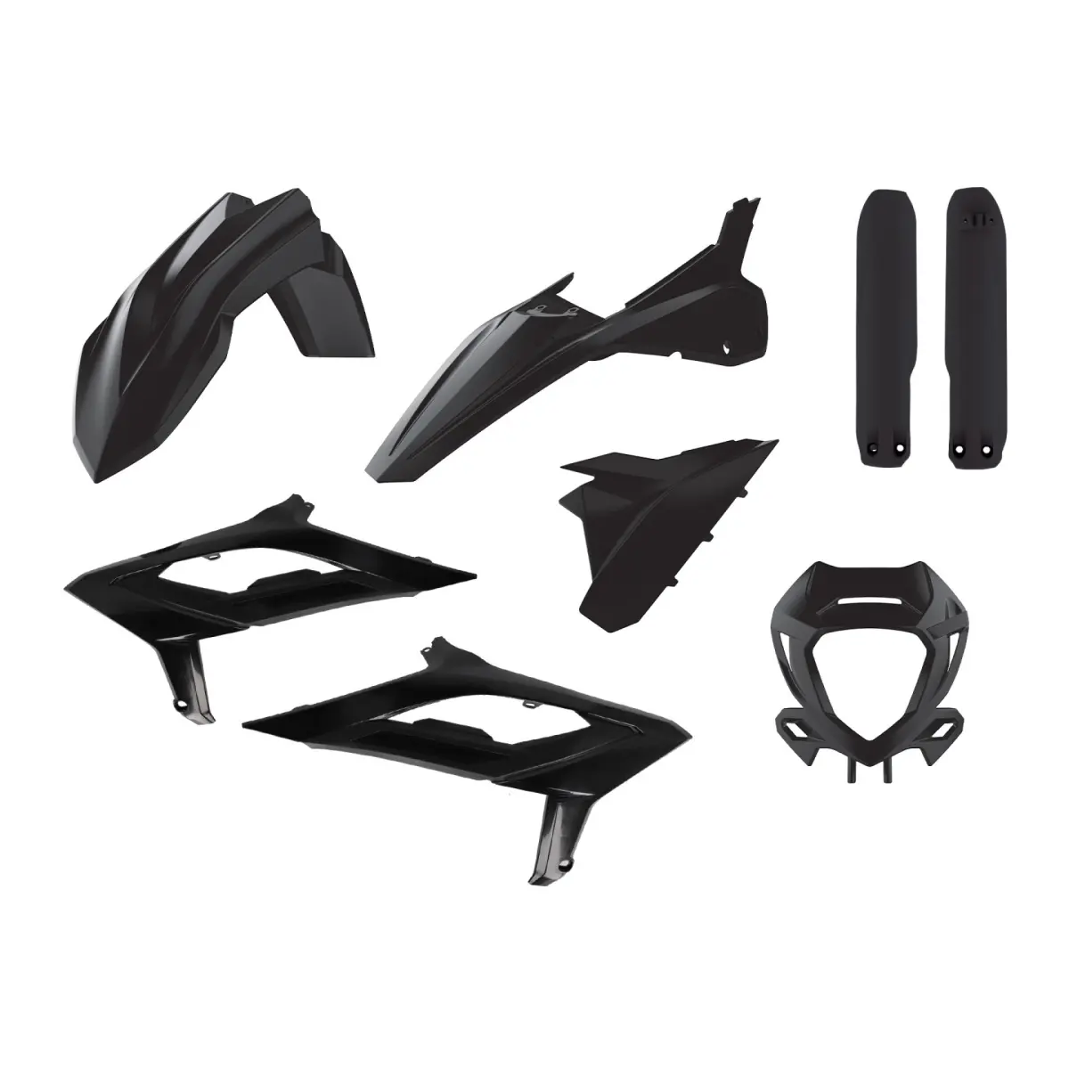 POLISPORT kompletní sada plastů (FULL KIT) BETA RR 2T/4T '23-'24 v sadě kryt světla (8667300002) a kryty tlumičů (8399100003) barva černá ( )