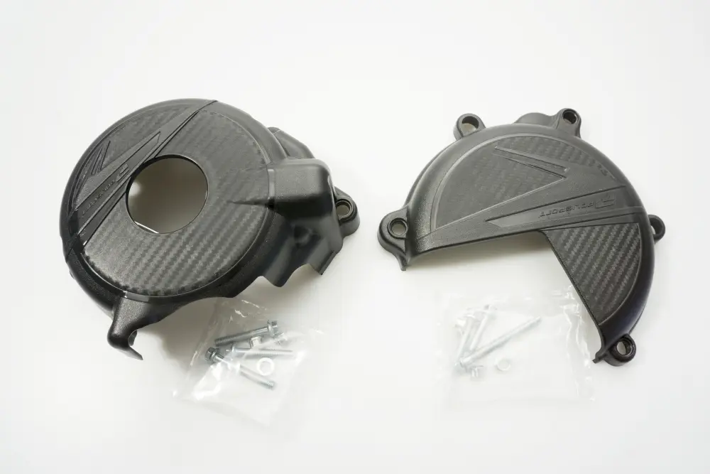 POLISPORT sada krytu alternátoru a spojky SUZUKI DRZ 400 00-25 barva černá (8479000001+8478900001) ( )