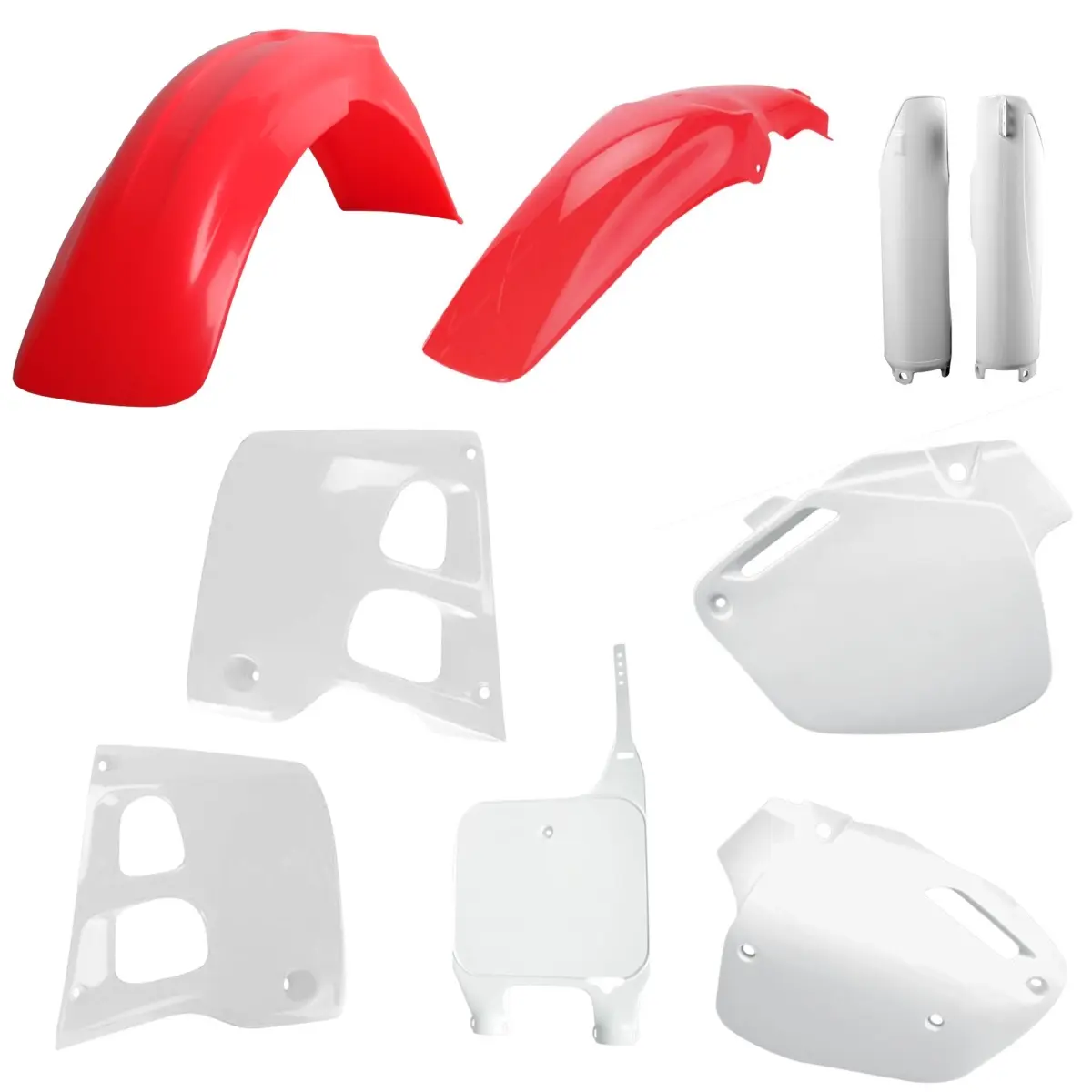 POLISPORT kompletní sada plastů (FULL KIT) HONDA CR 125 91-92; CR 250 90-91 v sadě přední tabulka (8680700001) a kryty tlumičů (8394000001) barva
