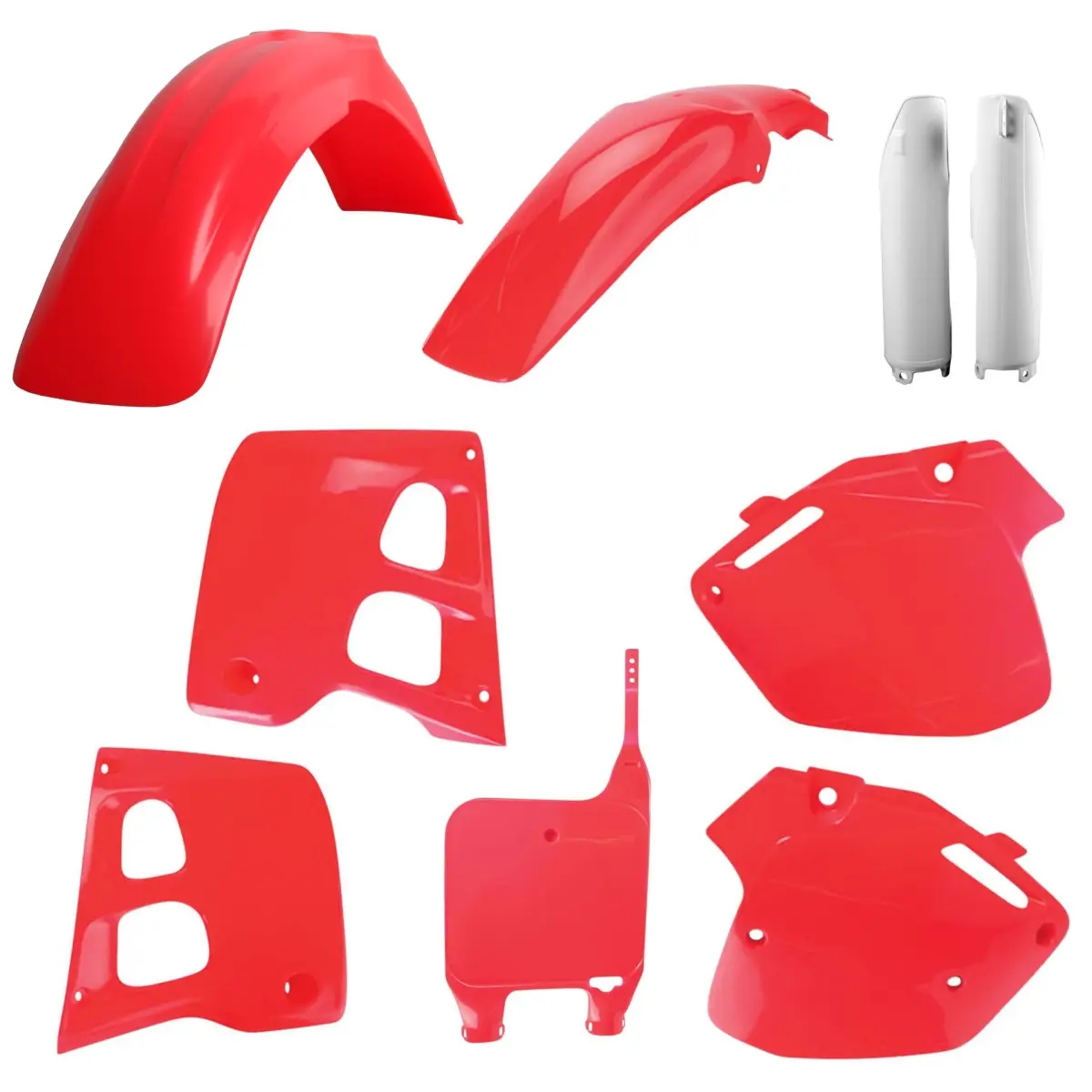 POLISPORT kompletní sada plastů (FULL KIT) HONDA CR 125 91-92; CR 250 90-91 v sadě přední tabulka (8680700002) a kryty tlumičů (8394000001) barva