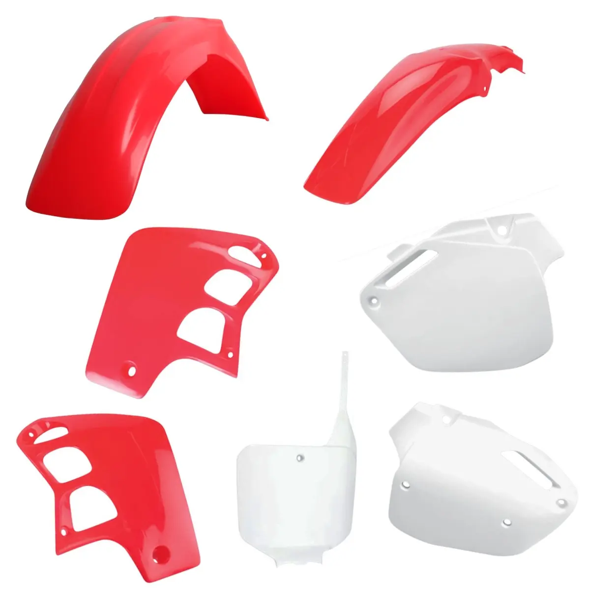 POLISPORT kompletní sada plastů HONDA CR 500 95-00 barva červená fluorescenční-R bílá OEM (POLISPORT kompletní sada plastů HONDA CR 500 95-00 barva)