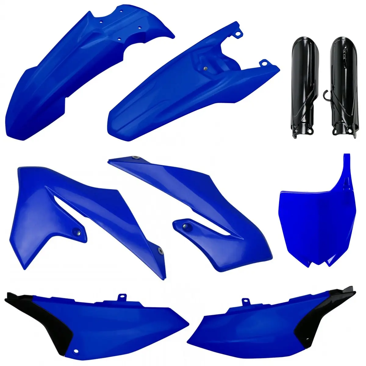 POLISPORT kompletní sada plastů (FULL KIT) YAMAHA YZ 65 19-26 v sadě přední tabulka (8665500002) a kryty tlumičů (8399800002) barva modrá OEM