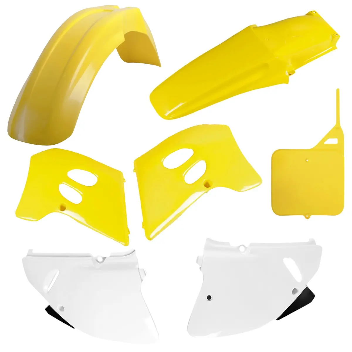 POLISPORT kompletní sada plastů SUZUKI RM 125/250 93-95 barva žlutá bílá ( )