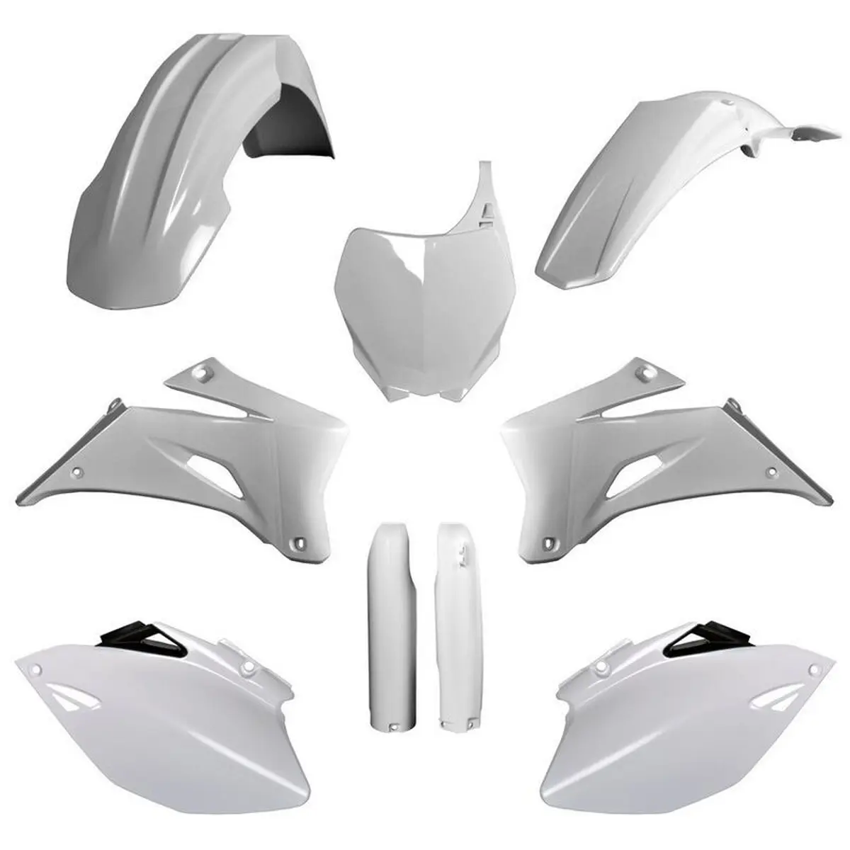 POLISPORT kompletní sada plastů (FULL KIT) YAMAHA YZ 250F 06-07; YZ 450F 06-07 v sadě přední tabulka (8658100001) i kryty tlumičů (8398100001) barva