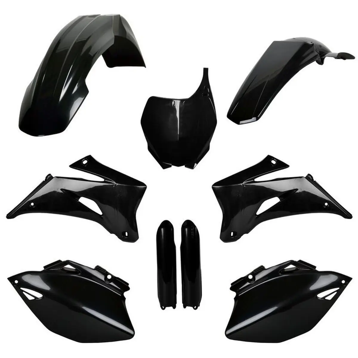 POLISPORT kompletní sada plastů (FULL KIT) YAMAHA YZ 250F 08-09; YZ 450F 08-09 v sadě přední tabulka (8658100004) i kryty tlumičů (8351400002) barva