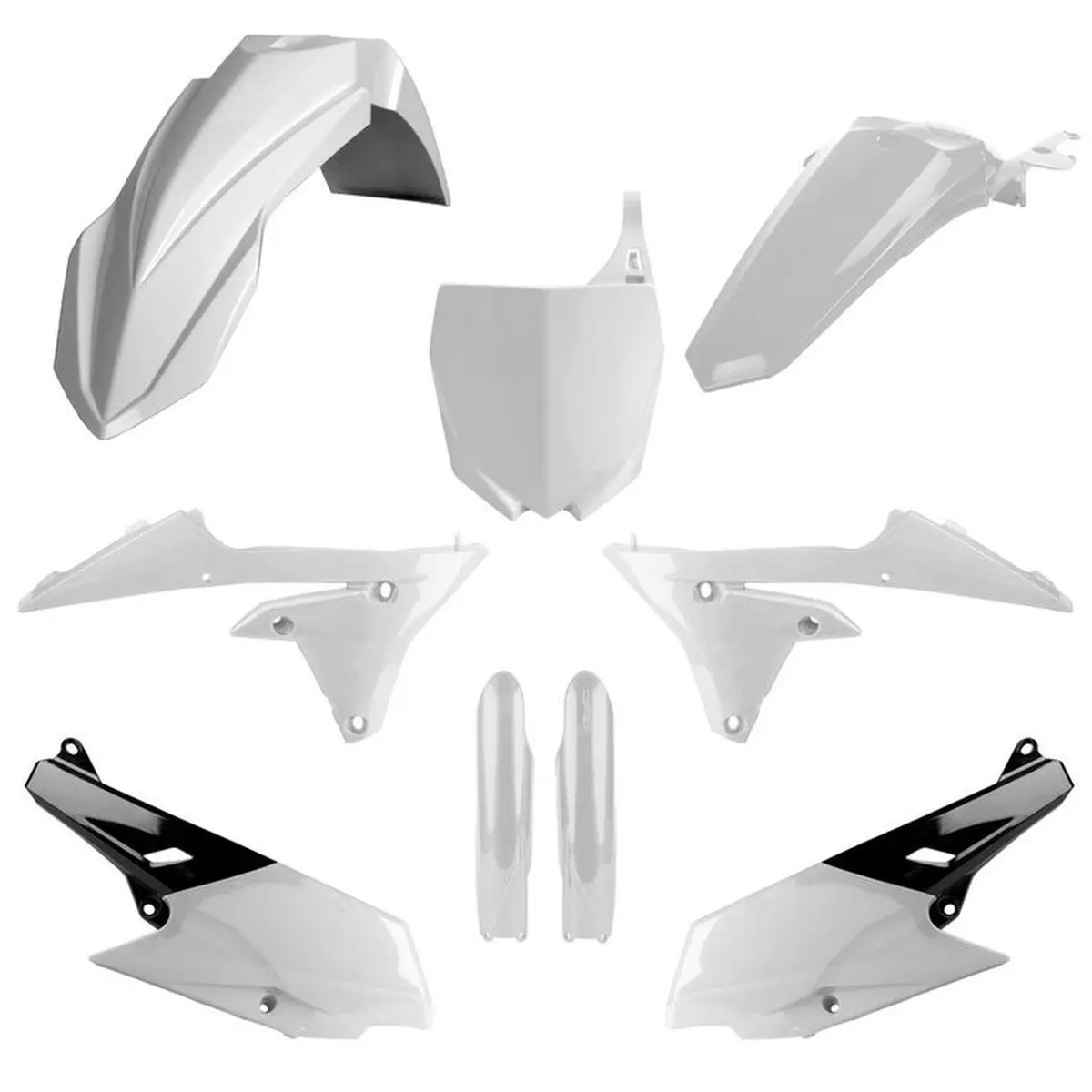 POLISPORT kompletní sada plastů (FULL KIT) YAMAHA YZ 250F 14-18; YZ 450F 14-17 v sadě přední tabulka (8678400001) i kryty tlumičů (8352000001) barva