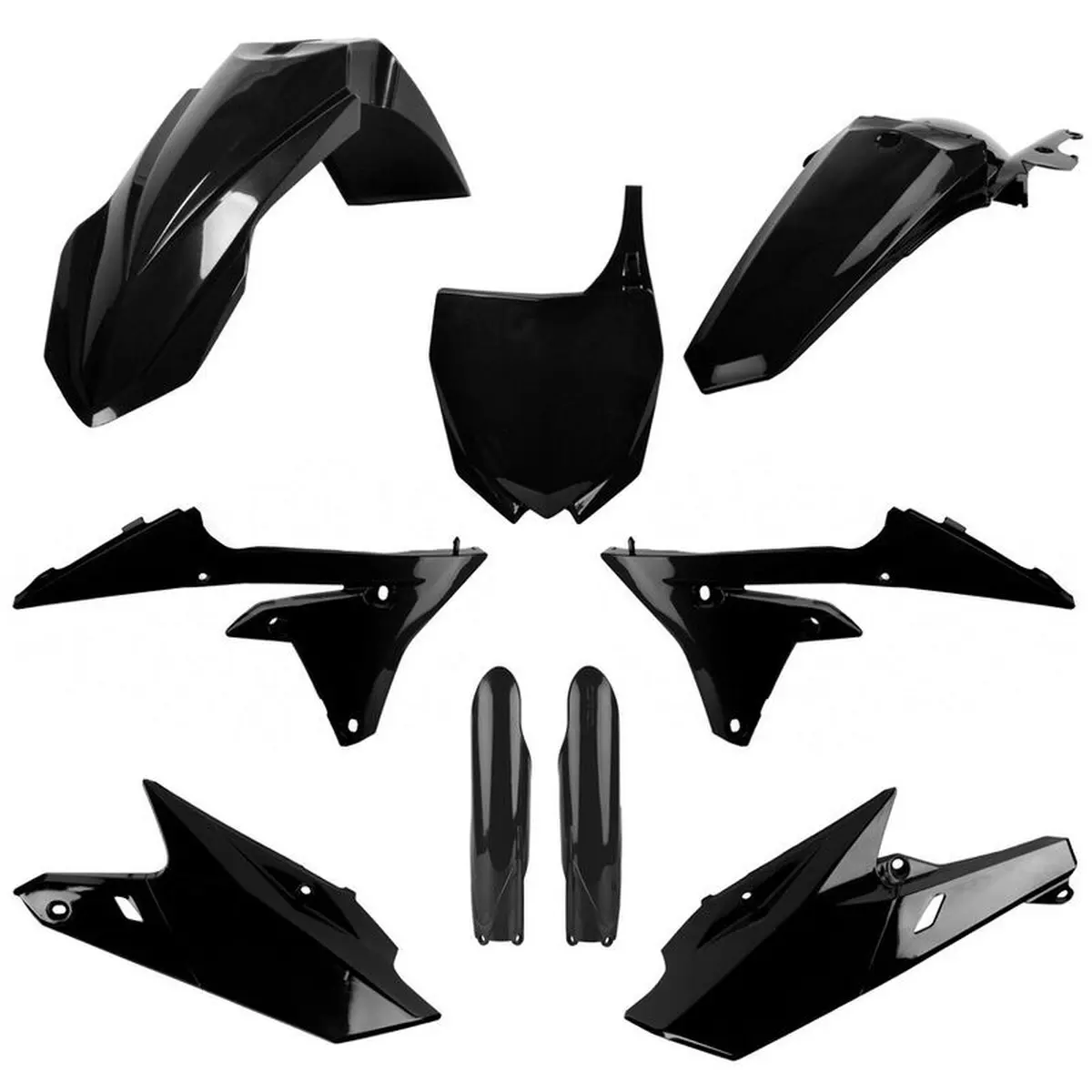 POLISPORT kompletní sada plastů (FULL KIT) YAMAHA YZ 250F 14-18; YZ 450F 14-17 v sadě přední tabulka (8678400002) i kryty tlumičů (8352000002) barva