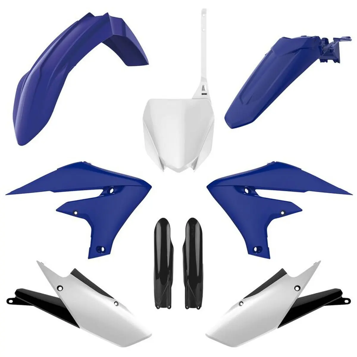 POLISPORT kompletní sada plastů (FULL KIT) YAMAHA YZ 250F 19-23; WR 250F 20-24; YZ 450F 18-22; WR 450F 19-24 v sadě přední tabulka (8666000008) i