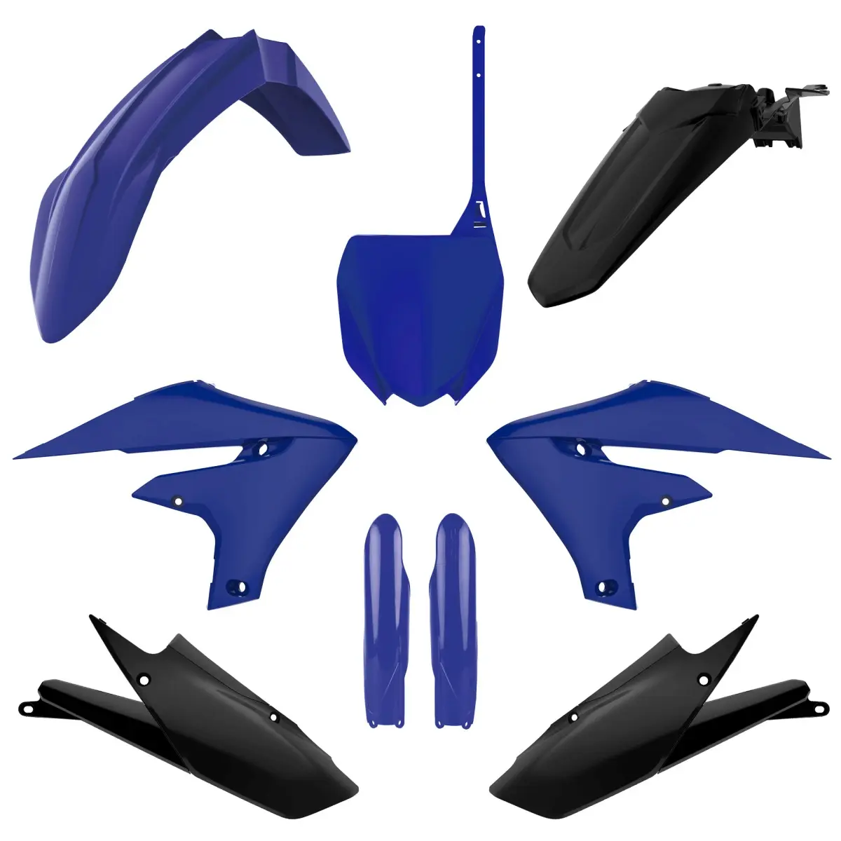 POLISPORT kompletní sada plastů (FULL KIT) YAMAHA YZ 250F 19-23; WR 250F 20-24; YZ 450F 18-22; WR 450F 19-24 v sadě přední tabulka (8666000007) a