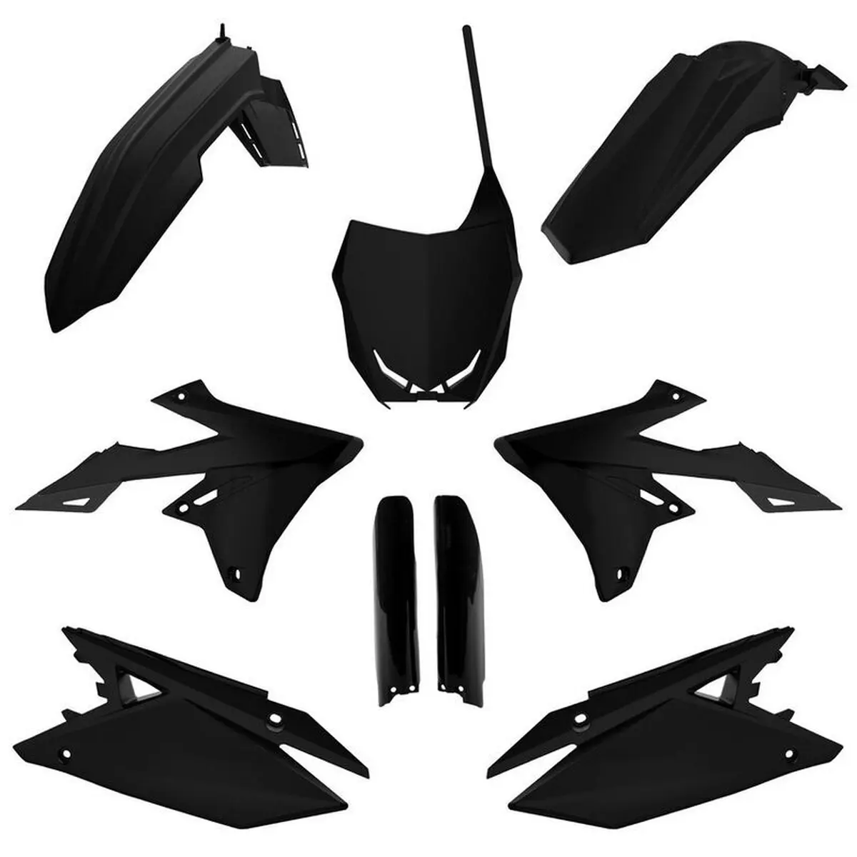 POLISPORT kompletní sada plastů (FULL KIT) SUZUKI RMZ 250 19-25; RMZ 450 18-25 v sadě tabulka přední (8666100003) a kryty tlumičů (8398300002) barva