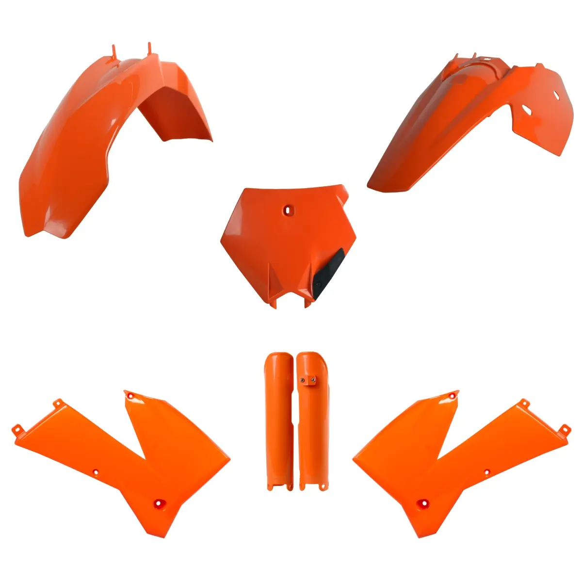 POLISPORT kompletní sada plastů (FULL KIT) KTM SX 05-06; XC/XC-F 06-07 v sadě kryty tlumičů (8399000002) barva oranžová (POLISPORT kompletní sada)