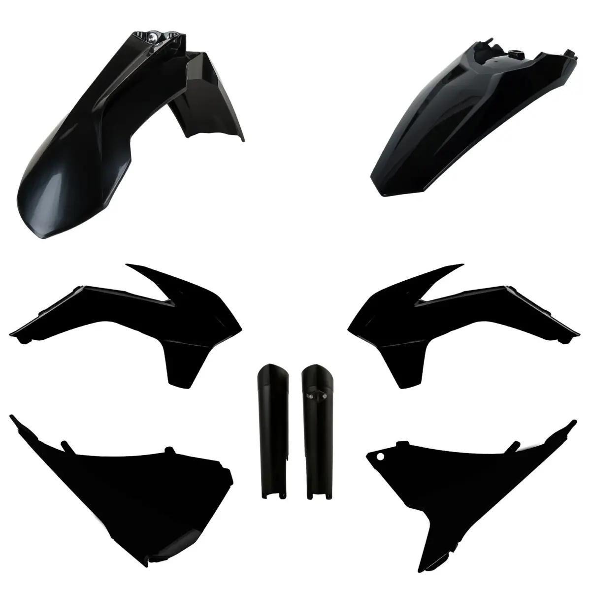 POLISPORT kompletní sada plastů (FULL KIT) KTM EXC/EXC-F 14-15 v sadě kryty tlumičů (8398500003) barva černá (POLISPORT kompletní sada plastů (FULL)