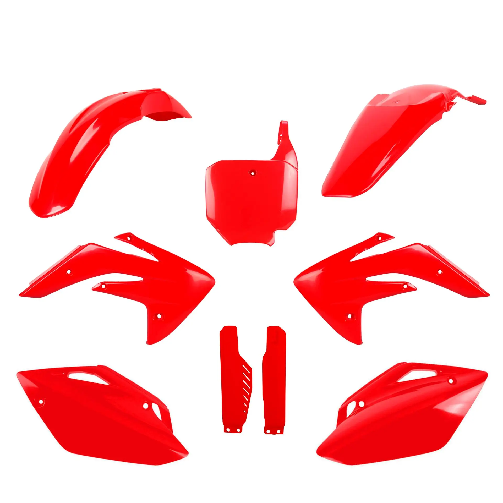 POLISPORT kompletní sada plastů (FULL KIT) HONDA CRF 150 07-25 v sadě přední tabulka (8663200004) a kryty tlumičů (8351300004) barva červená OEM