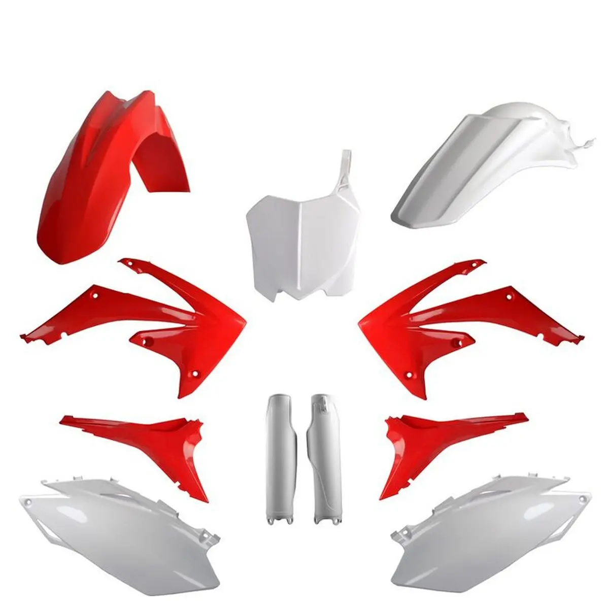 POLISPORT kompletní sada plastů (FULL KIT) HONDA CRF 250R 10; CRF 450R 09-10 v sadě tabulka přední (8656700001) i kryty tlumičů (8351700001) barva