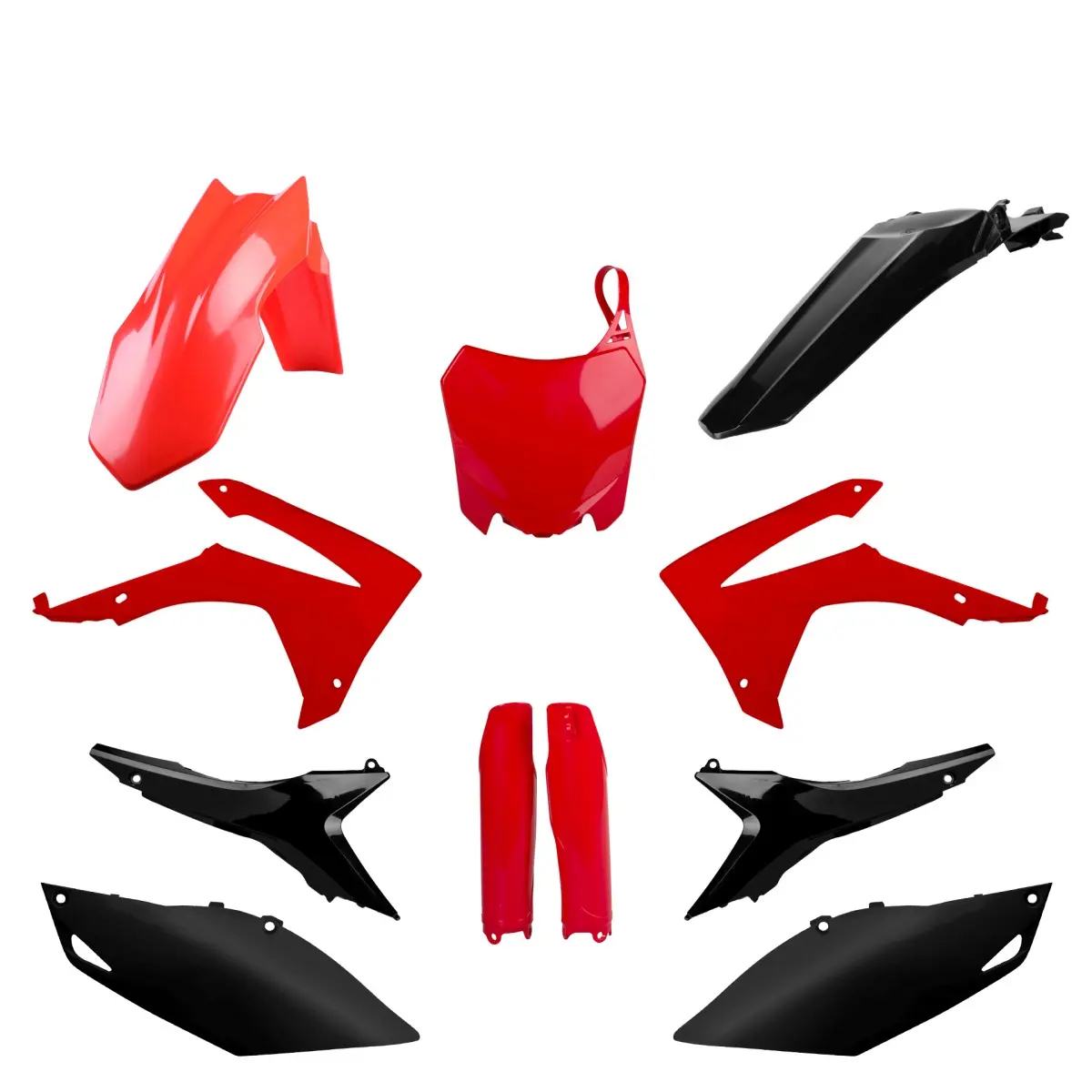 POLISPORT kompletní sada plastů (FULL KIT) HONDA CRF 250R 14-17; CRF 450R 13-16 v sadě přední tabulka (8659400001) a kryty tlumičů (8351700003) barva