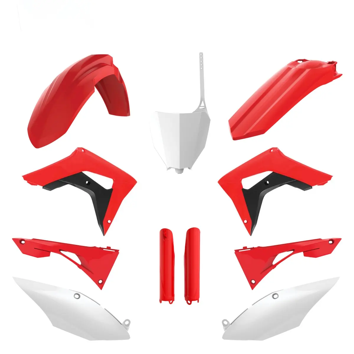 POLISPORT kompletní sada plastů (FULL KIT) HONDA CRF 250RX 19-21; CRF 450RX 17-20 v sadě přední tabulka (8667200002) a kryty tlumičů (8351900003)