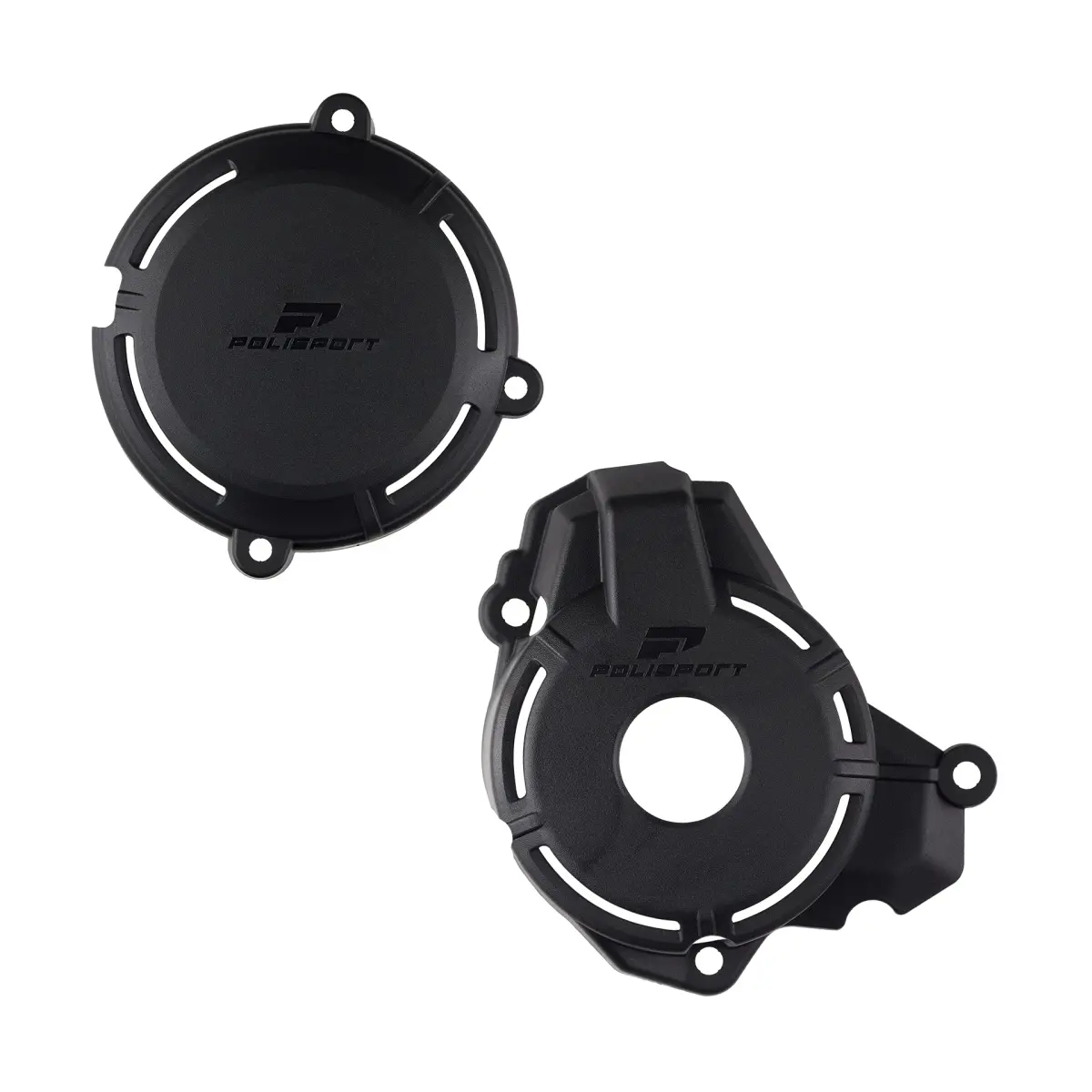 POLISPORT sada krytu alternátoru a spojky SHERCO SEF 250 24-26; SEF 300 24-26 barva černá (8504700001;8504800001) ( )