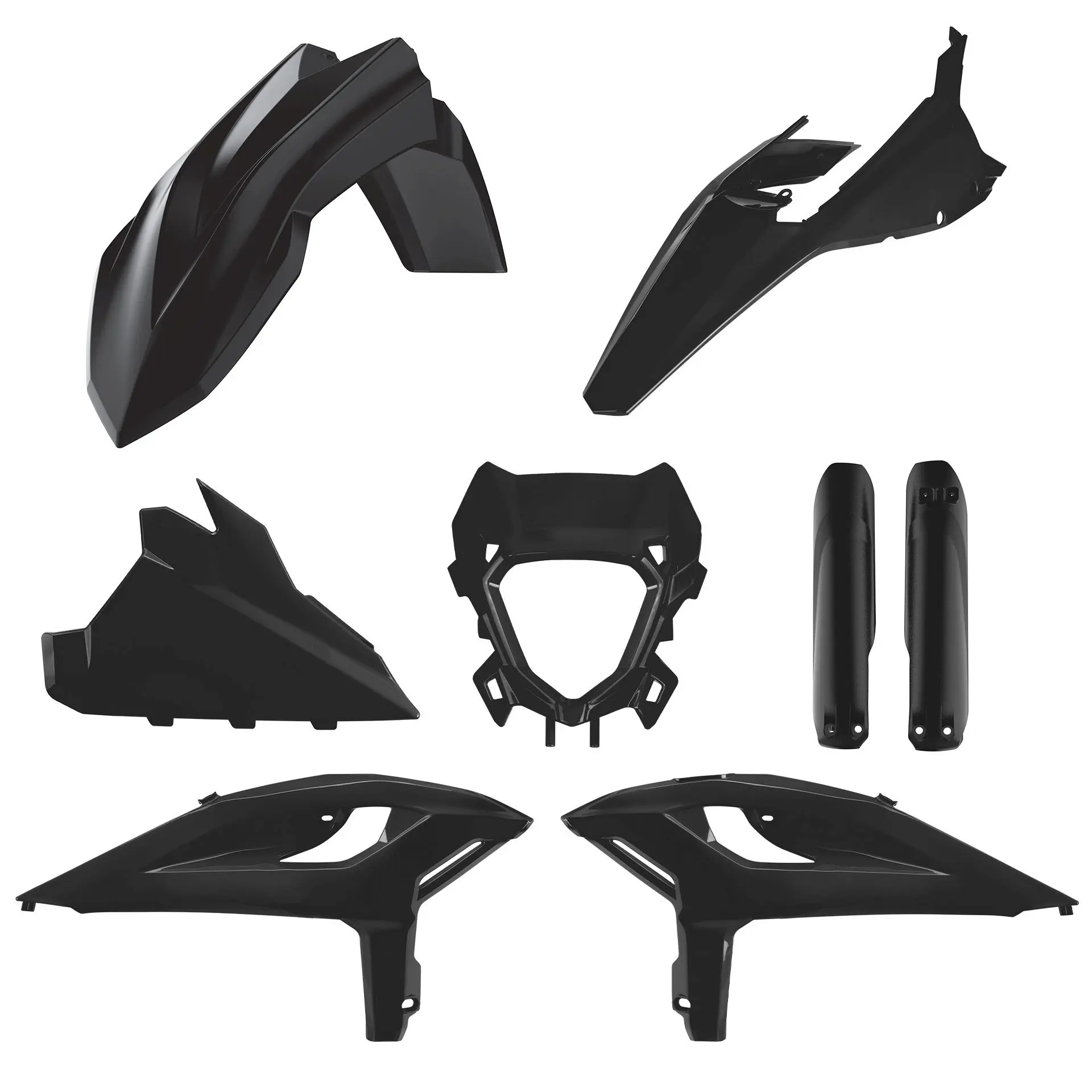 POLISPORT kompletní sada plastů (FULL KIT) BETA RR 2T/4T RACING 25-26; RR 2T/4T X-PRO 25-26 v sadě kryt světla (8399100002) a kryty tlumičů