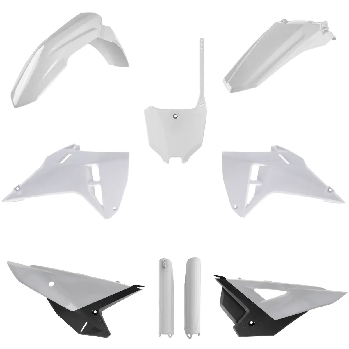 POLISPORT kompletní sada plastů (FULL KIT) HONDA CRF 250R 25-26; CRF 450R 25-26 v sadě přední tabulka (8670700002) a kryty tlumičů (8351900001) barva