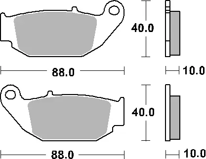 SBS brzdové destičky KH629 STREET STANDART keramické barva černá HONDA CB 125 R / 300 R 18-, CRF 250 L 13-17, SUZUKI GSX-R / S 18-, zadní (SBS)