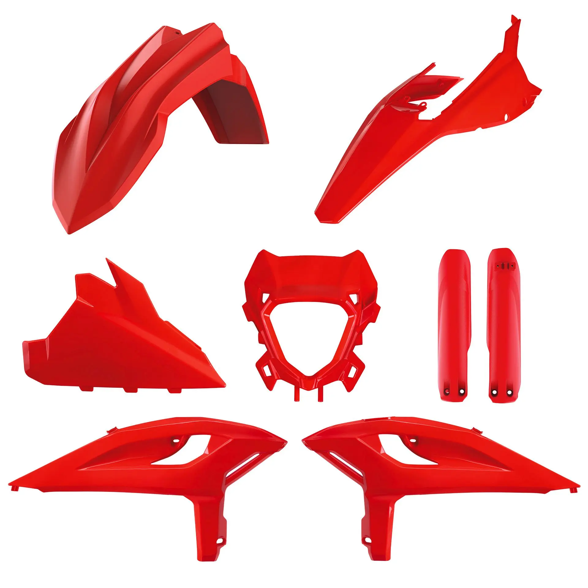 POLISPORT kompletní sada plastů (FULL KIT) BETA RR 2T/4T RACING 25-26; RR 2T/4T X-PRO 25-26 v sadě kryt světla (8681200001) a kryty tlumičů
