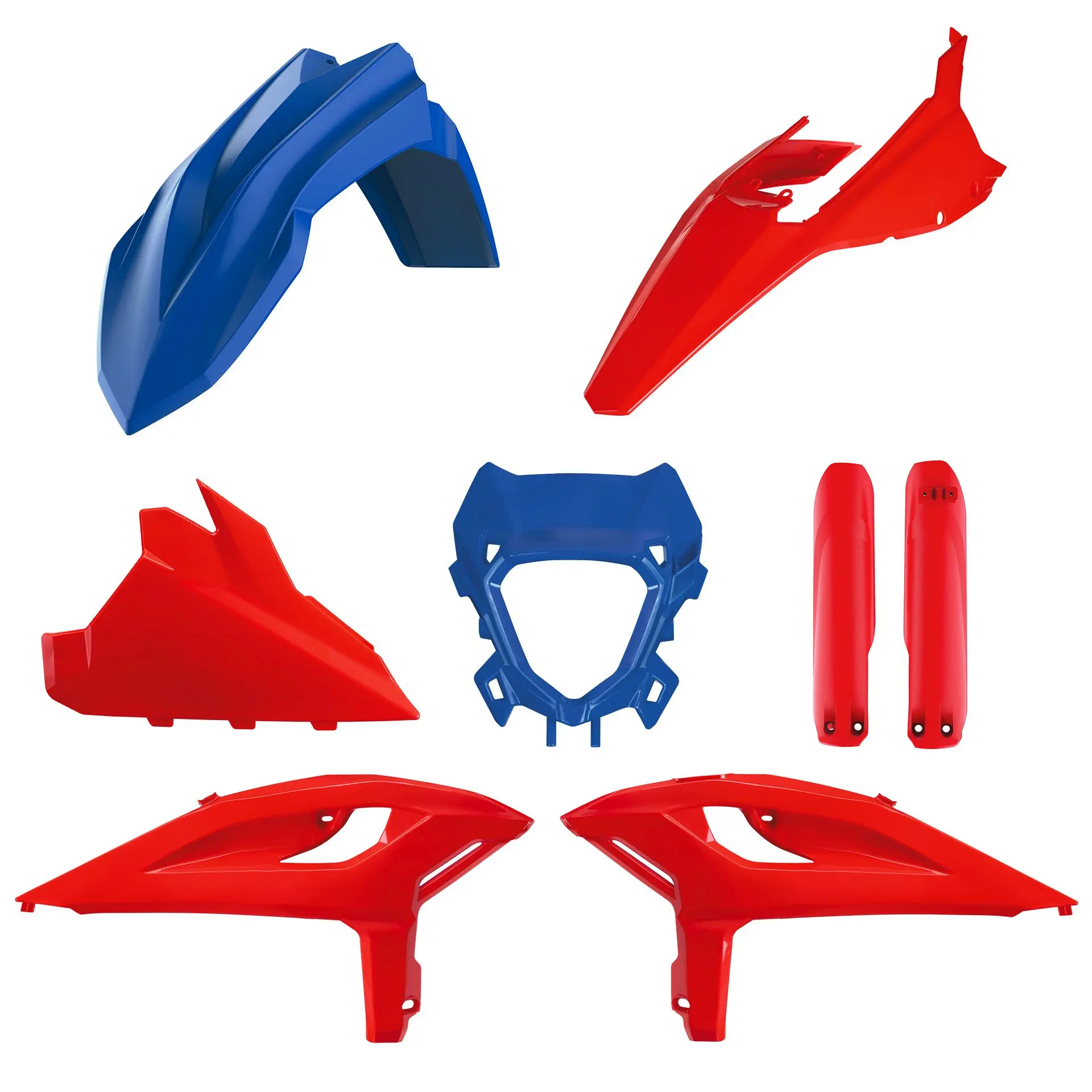 POLISPORT kompletní sada plastů (FULL KIT) BETA RR 2T/4T RACING 25-26; RR 2T/4T X-PRO 25-26 v sadě kryt světla (8399100004) a kryty tlumičů