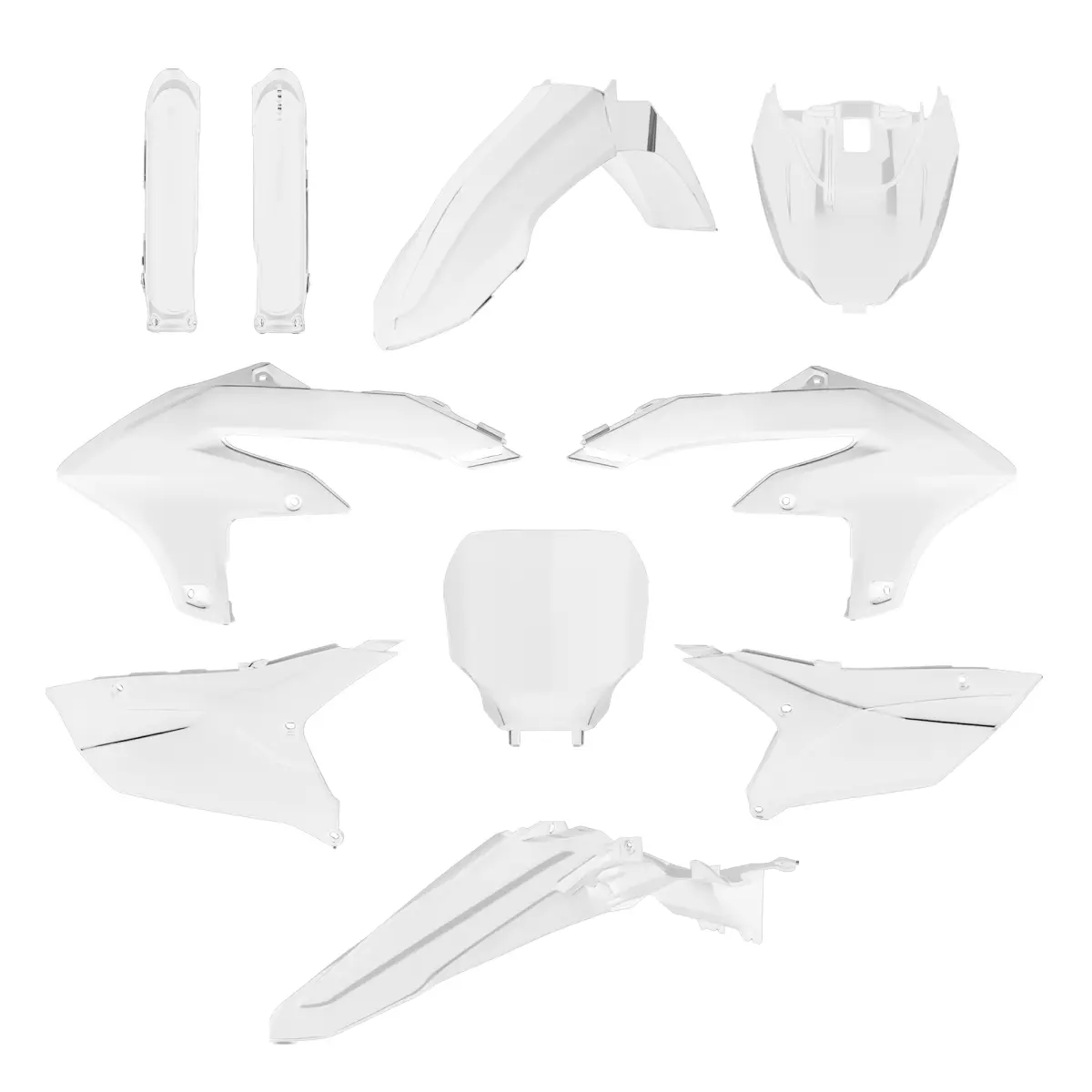 POLISPORT kompletní sada plastů (FULL KIT) YAMAHA YZ 250F 24-26; YZ 450F 23-25 v sadě přední tabulka (8680900005) a kryty tlumičů (8352300007) barva