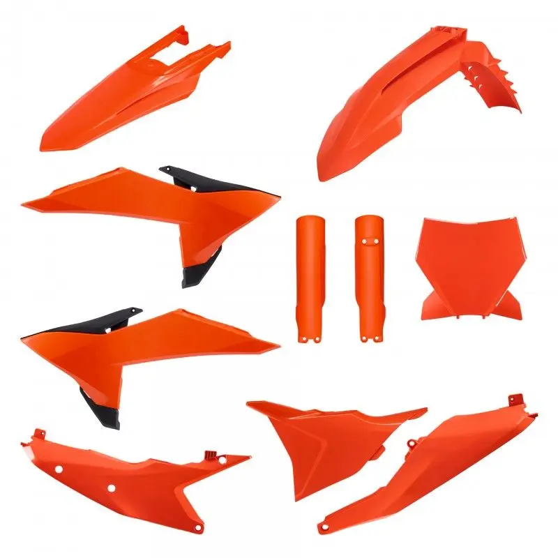 POLISPORT kompletní sada plastů (FULL KIT) KTM SX/SX-F/XC/XC-F 25-26 v sadě tabulka přední a kryty tlumičů barva oranžová OEM (POLISPORT kompletní)