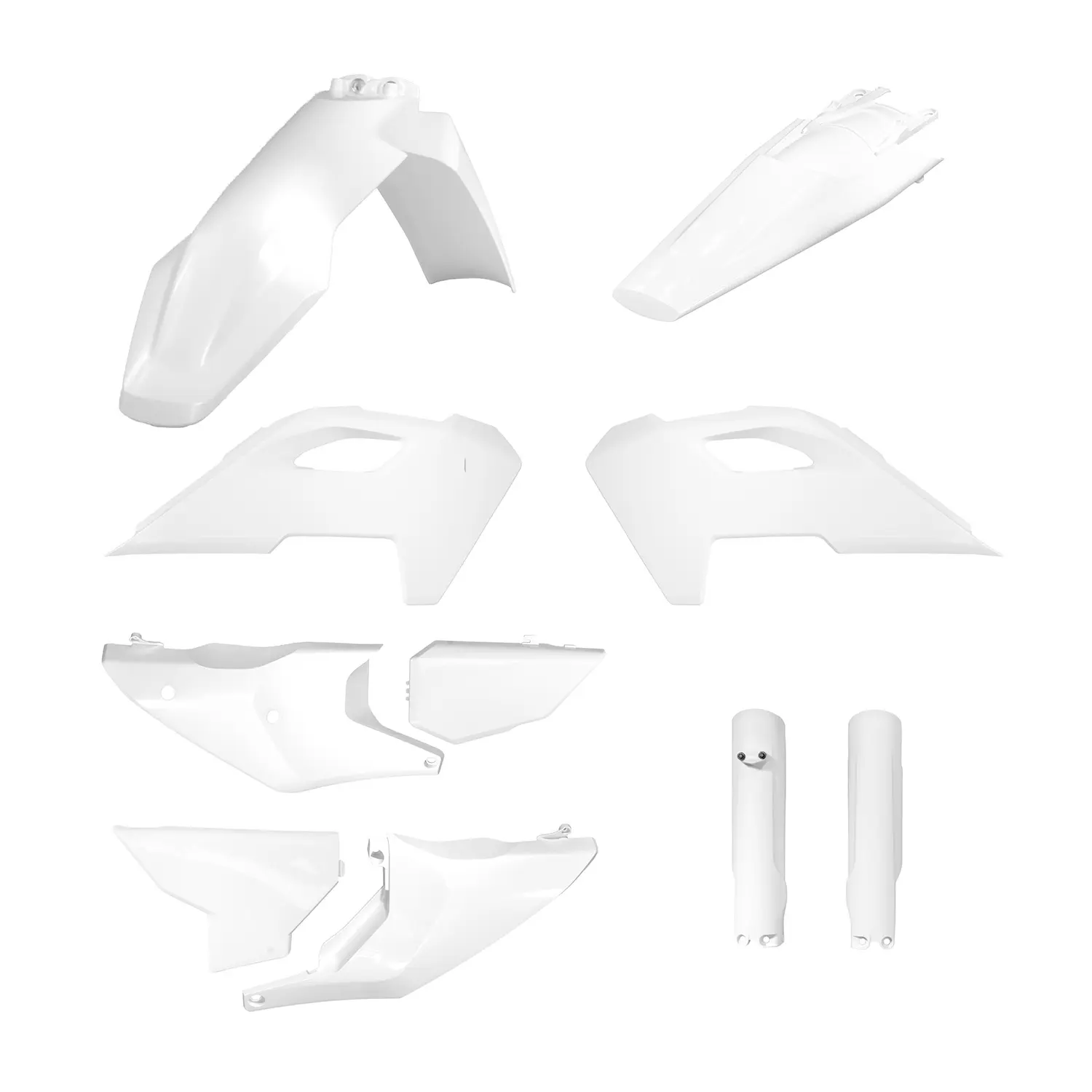 POLISPORT kompletní sada plastů (FULL KIT) HUSQVARNA TE/FE TPI 24-25 v sadě kryty tlumičů barva bílá OEM (POLISPORT kompletní sada plastů (FULL KIT))