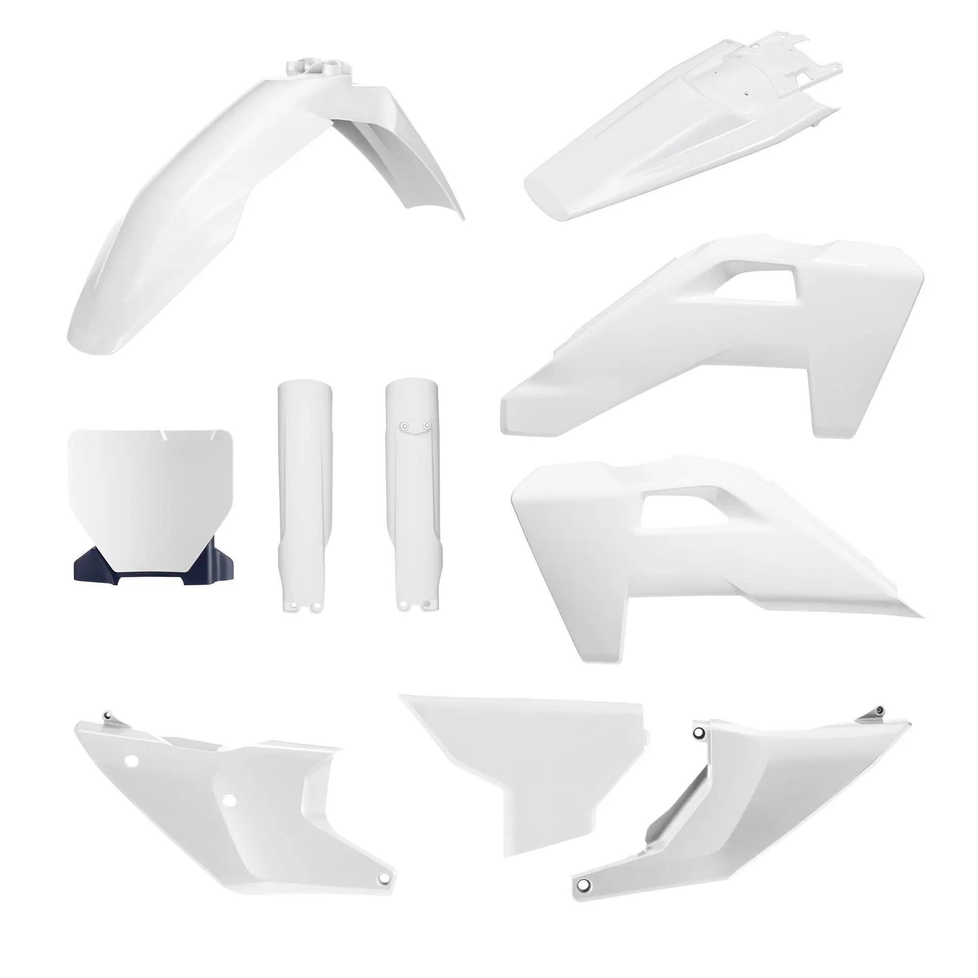 POLISPORT kompletní sada plastů (FULL KIT) HUSQVARNA TC/FC/TX/FX 25-26, KTM EXC/EXC-F/XC-W/XC-WF 24-25 v sadě kryt světla (8671700001) a kryty tlumičů
