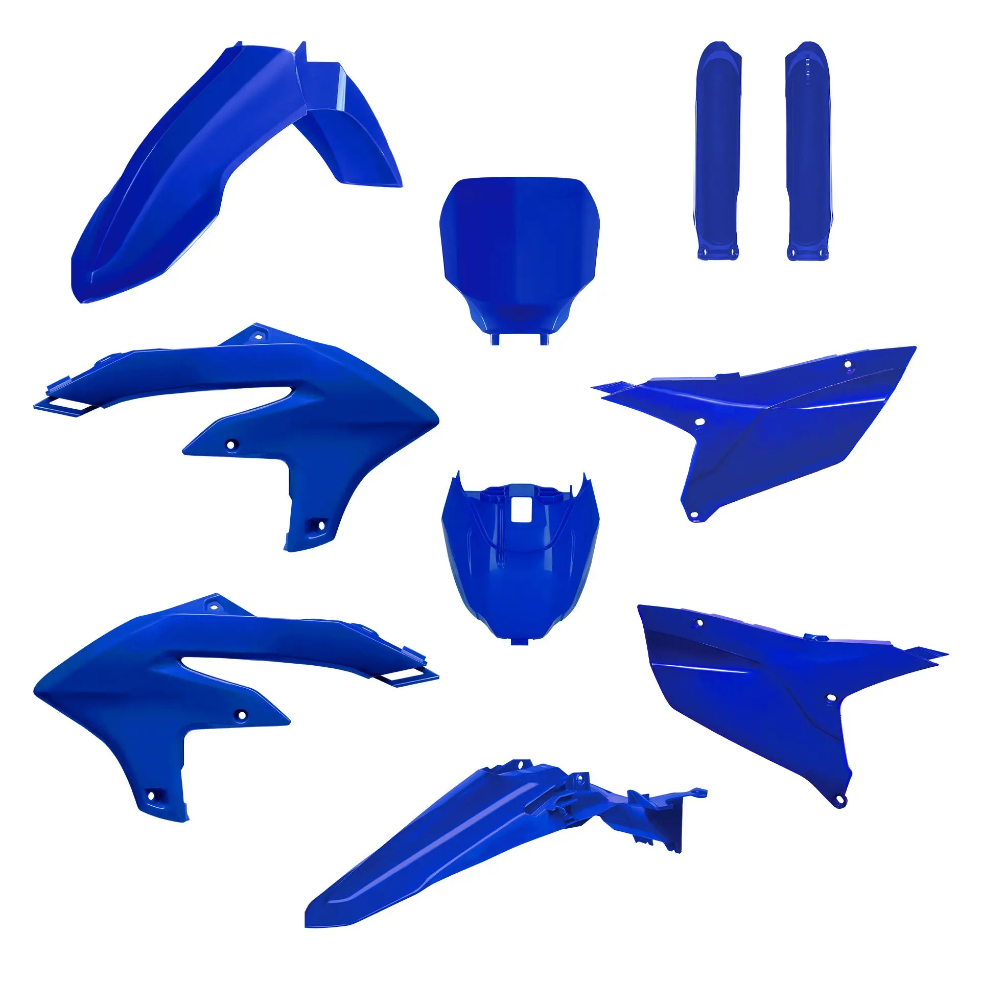 POLISPORT kompletní sada plastů (FULL KIT) YAMAHA YZ 250F 24-25; YZ 450F 23-25 v sadě tabulka přední (8680900001) a kryty tlumičů (8352300009) barva