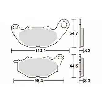 SBS brzdové destičky KH663 YAMAHA YZF-R25 15-20, YZF-R3 15-25, MT-03 16-25, MT-25 16-20 (SBS brzdové destičky KH663 YAMAHA YZF-R25 15-20, YZF-R3)